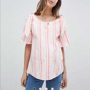 Maternity striped top